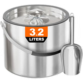 iHoo insulated ice bucket with double wall for longer cold retention