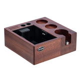 IKAPE V2 knock box closed, neatly organized for tampers and distributors.