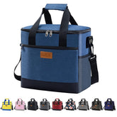 Iknoe large cooler bag collapsed for compact transport with 24-can capacity