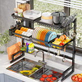 ilvvan over-sink drying rack extended length, showcasing space-saving design above the sink
