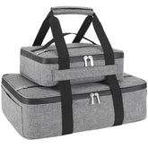 Wakaye Cazuela Aislada – Bolsa Térmica para Comidas Calientes o Frías (8–15 pulgadas), Gris, 2 Unidades