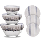 HMAZAE Reusable Bowl Covers for Bread Proofing, 9/10/13 Inches Bread Proofing Cover, 3 Pcs Linen Cotton Food Cover for Sourdough Proofing Basket, Food Storage Baking Supplies for Home Bakers