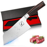 imarku 7-inch cleaver blade for precise chopping and durability in busy kitchens.