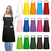 IMERAGO 15-pcs adult apron set with pockets for cooking and crafting.