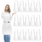 IMERAGO 15-piece adult apron bulk with pockets for cooking and crafts.