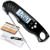 ImSaferell digital meat thermometer with probe in meat for precise temps