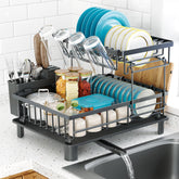 IMXSUMDA dish drying rack on counter, showing compact top view.