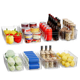 Incostar clear fridge organizer bin 8-pack keeps fruits visible and accessible.