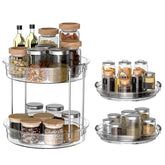 Incostar 9.25-inch Lazy Susan top view for cabinet organization.
