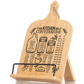 Indirewash conversion chart cookbook stand with clear unit marks for easy cooking