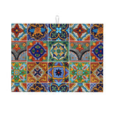 Indokyeyqaz Talavera dish drying mat 18x24 offers a large, absorbent counter surface for quick drying.