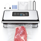 Inkbird vacuum sealer showing 160W dual pumps for fast sealing