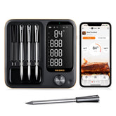Inkbird wifi meat thermometer front display shows four temperatures at a glance