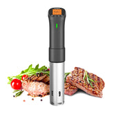 Inkbird Wifi Sous Vide Cooker setup with clamp and pot for precise cooking