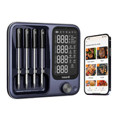 InkGrill wireless thermometer base with magnetic mount for hands-free control.