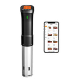 InkSous WIFI sous vide cooker on counter enabling precise low-temperature cooking at home.