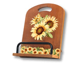 InnoBeta Sunflower cookbook stand with engraved design for stylish kitchen display