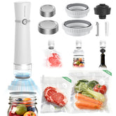 Innoworld 3-in-1 vacuum sealer with bags and jars for extended freshness.