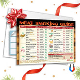 Intel Kitchen Meat Smoking Magnet shows 47 meats chart for quick reference during grilling.
