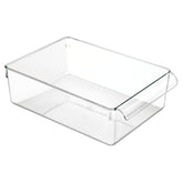 InterDesign Linus clear fridge bin front view for easy organization