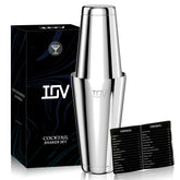 IOV Boston cocktail shaker set 18oz and 28oz for professional-style home mixology.