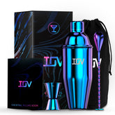 IOV cocktail shaker 24oz rainbow with built-in strainer for smooth pours