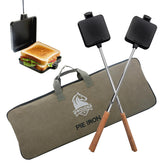 IPROUDER campfire pie iron 4.9-inch with even heat for crispy camp sandwiches.