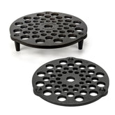 IPROUDER cast iron trivet with long feet elevates food for even heating in Dutch ovens