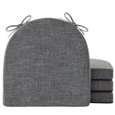 IPYNBAP chair cushions with ties provide secure seating on dining chairs.