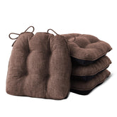 IPYNBAP dining chair cushions 4-pack on chairs for comfortable dining.