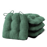 IPYNBAP dark green four-pack dining chair cushions for comfortable dining seating