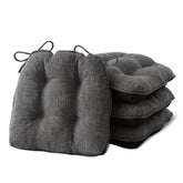 IPYNBAP dining chair cushions 4-pack with tufted memory foam for comfort.