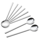 IQCWOOD 8-piece Korean spoon set for durable, everyday home dining.
