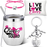 Irenare 12 oz pink cheer cup keeps drinks cold during practice