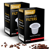Irmidi 600-count disposable coffee filters pack for Keurig brewers, convenient and mess-free.