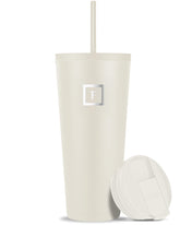 IRON °FLASK Classic Tumbler front view in Cashmere Cream keeps beverages cold longer.