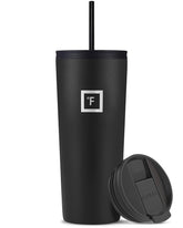 IRON °FLASK Classic Tumbler Midnight Black front view shows sleek powder-coated finish