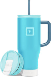 IRON °FLASK Co-Pilot 40oz Azure Mist mug for travel and hot coffee.
