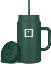 IRON °FLASK Co-Pilot insulated mug with straw lid for convenient sipping on the go.