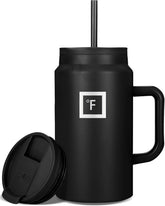 IRON °FLASK Co-Pilot insulated mug with straw lid keeps beverages cold or hot on the go.