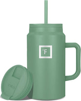 IRON °FLASK Co-Pilot mug with straw lid keeps drinks mess-free on the move.