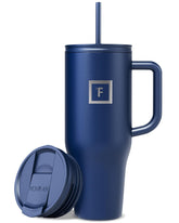 IRON °FLASK Co-Pilot mug with straw lid for spill-free sipping on the go.