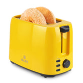 ISILER 2-slice toaster with wide slots for bagels and thick slices showing even browning