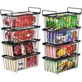 iSPECLE freezer bin stackable 8-pack for efficient chest freezer organization.