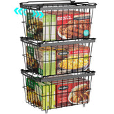 iSPECLE freezer bin top view showing three deep organizers for chest freezers