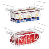 ispecle freezer bins expandable hanging baskets show organized chest freezer storage