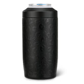 Itslife 4-in-1 slim can cooler front view shows easy grip in black leopard