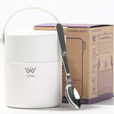 iUwe 16oz food thermos with spoon keeps hot meals ready for hours.