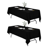 IVAPUPU rectangular tablecloth 60x102 inch in black for formal dining
