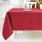 IVAPUPU textured linen tablecloth close-up showing elegant fabric texture for dining